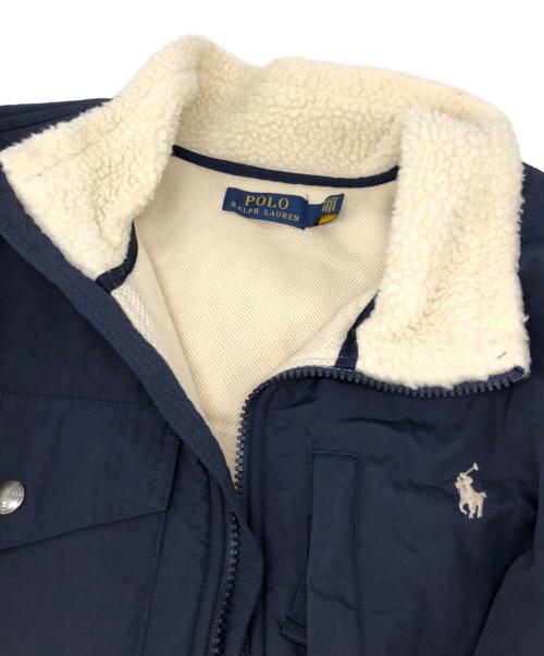 POLO RALPH LAUREN（ポロ・ラルフローレン）POLO RALPH LAUREN (ポロ・ラルフローレン) ジップアップボアジャケット アイボリー サイズ:Lの古着・服飾アイテム