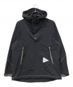 and wanderアンドワンダー）の古着「nylon double cloth hoodie」｜ブラック
