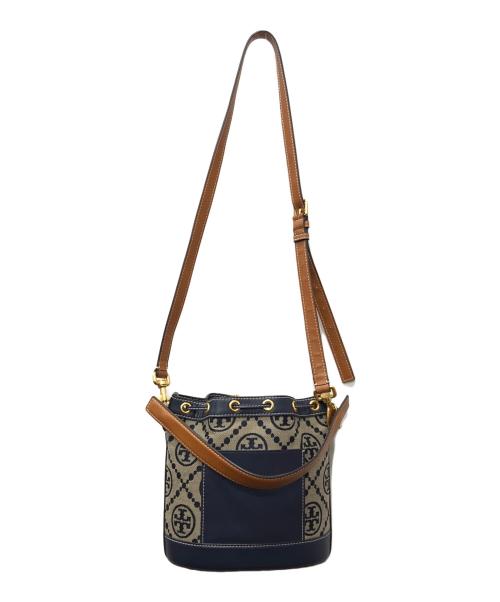 TORY BURCH（トリーバーチ）TORY BURCH (トリーバーチ) 巾着ショルダーバッグ ネイビー サイズ:下記参照の古着・服飾アイテム