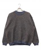 YOKEヨーク）の古着「4COLOR MIX JACQUARD MOHAIR CREWNECK」｜ベージュ