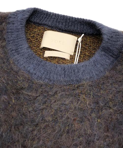 YOKE（ヨーク）YOKE (ヨーク) 4COLOR MIX JACQUARD MOHAIR CREWNECK ベージュ サイズ:2の古着・服飾アイテム