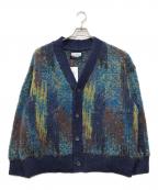 MAISON SPECIALメゾンスペシャル）の古着「Multi Color Brushed Crew Neck Knit Pullover」｜ブルー