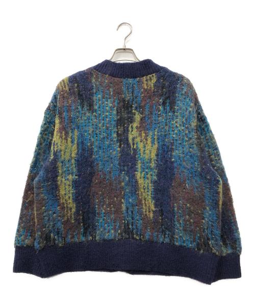 MAISON SPECIAL（メゾンスペシャル）MAISON SPECIAL (メゾンスペシャル) Multi Color Brushed Crew Neck Knit Pullover ブルー サイズ:1の古着・服飾アイテム