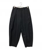 COMME des GARCONS HOMME PLUSコムデギャルソンオムプリュス）の古着「幾何学柄ウールパンツ」｜ブラック