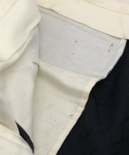 COMME des GARCONS HOMME PLUS（コムデギャルソンオムプリュス）COMME des GARCONS HOMME PLUS (コムデギャルソンオムプリュス) 幾何学柄ウールパンツ ブラック サイズ:XSの古着・服飾アイテム