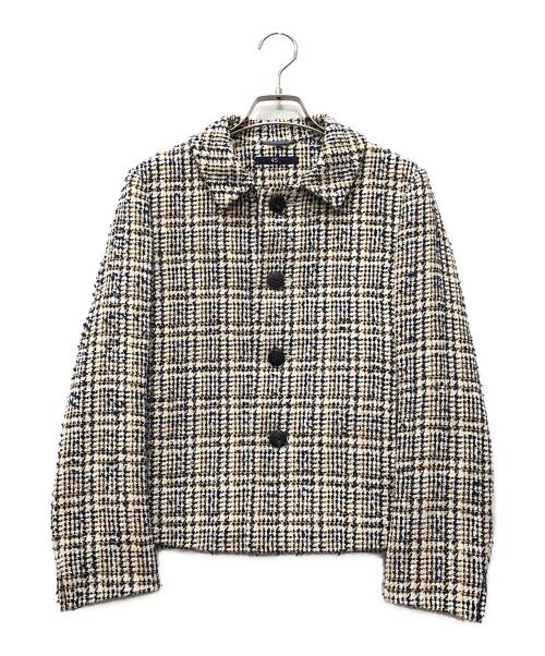 45R（フォーティファイブ・アール）45R (フォーティファイブ・アール) キャラメルツイードジャケット ベージュ サイズ:2の古着・服飾アイテム