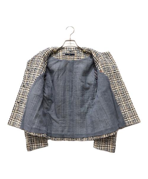 45R（フォーティファイブ・アール）45R (フォーティファイブ・アール) キャラメルツイードジャケット ベージュ サイズ:2の古着・服飾アイテム