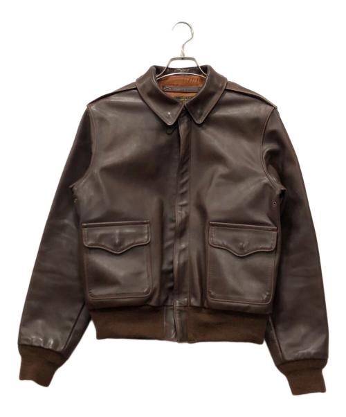 THE REAL McCOY'S（ザ・リアルマッコイズ）THE REAL McCOY'S (ザ・リアルマッコイズ) TYPE A-2 レザー フライト ジャケット ブラウン サイズ:40の古着・服飾アイテム