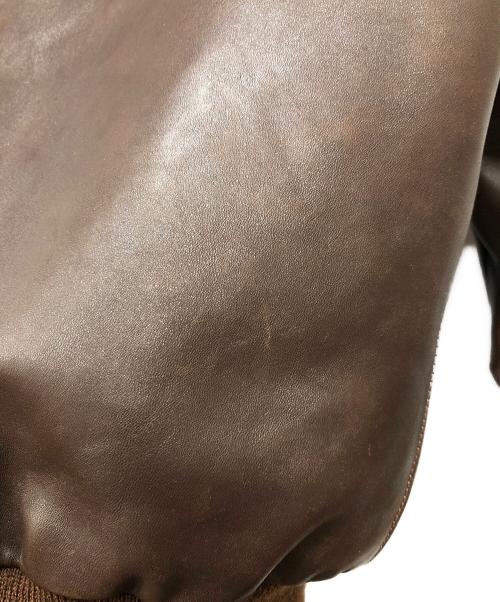 THE REAL McCOY'S（ザ・リアルマッコイズ）THE REAL McCOY'S (ザ・リアルマッコイズ) TYPE A-2 レザー フライト ジャケット ブラウン サイズ:40の古着・服飾アイテム