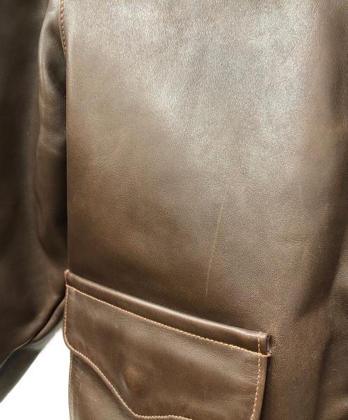 THE REAL McCOY'S（ザ・リアルマッコイズ）THE REAL McCOY'S (ザ・リアルマッコイズ) TYPE A-2 レザー フライト ジャケット ブラウン サイズ:40の古着・服飾アイテム