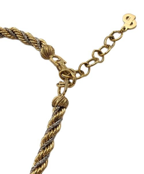 Christian Dior（クリスチャン ディオール）Christian Dior (クリスチャン ディオール) CDロゴ ネックレス ゴールド×シルバー サイズ:下記参照の古着・服飾アイテム