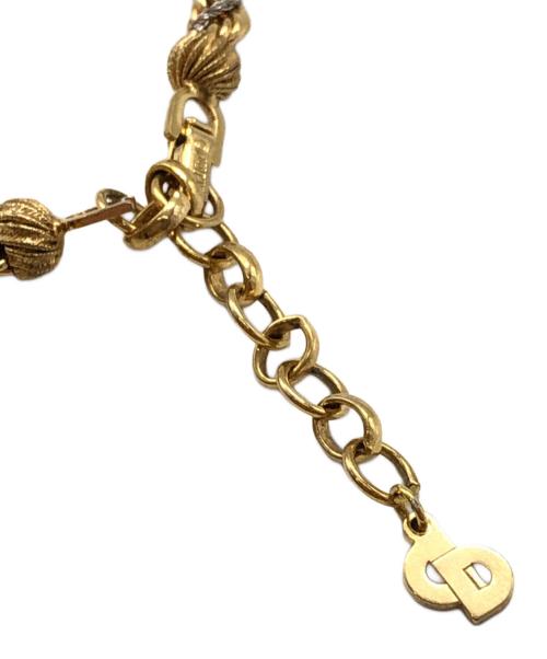 Christian Dior（クリスチャン ディオール）Christian Dior (クリスチャン ディオール) CDロゴ ネックレス ゴールド×シルバー サイズ:下記参照の古着・服飾アイテム