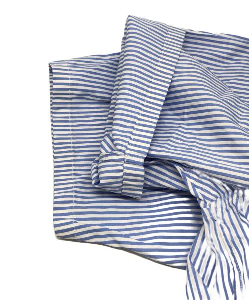 A BATHING APE（アベイシングエイプ）A BATHING APE (アベイシングエイプ) ショート丈ストライプシャツ ブルー サイズ:Sの古着・服飾アイテム