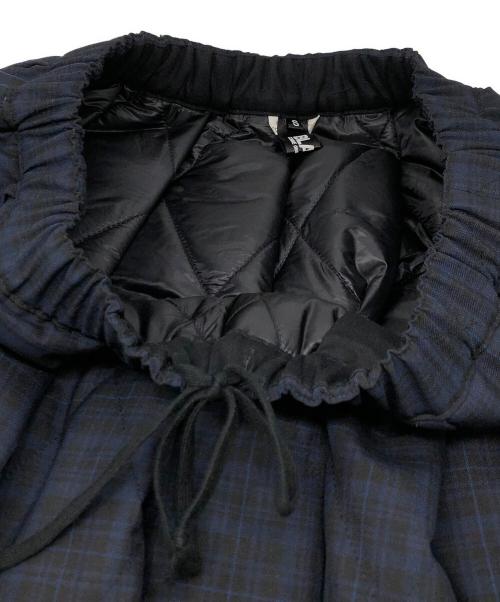 BLACK COMME des GARCONS（ブラックコムデギャルソン）BLACK COMME des GARCONS (ブラックコムデギャルソン) キルティングチェックスカート ネイビー サイズ:Sの古着・服飾アイテム