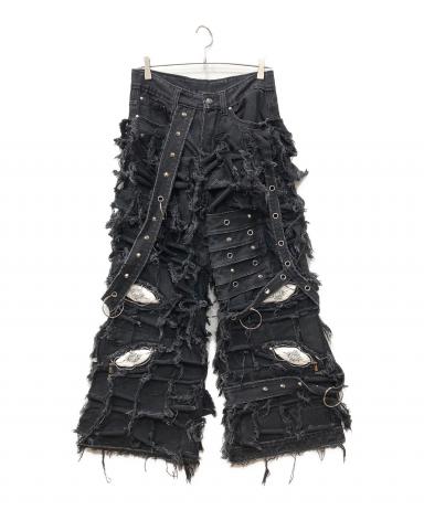 中古・古着通販】UNIZ (ユニズ) BLACK MONSTER PANTS ブラック