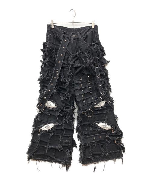 UNIZ（ユニズ）UNIZ (ユニズ) BLACK MONSTER PANTS ブラックの古着・服飾アイテム