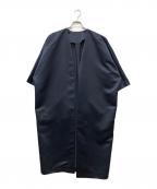 edit & co.エディットアンドコー）の古着「Satin Coat」｜ネイビー