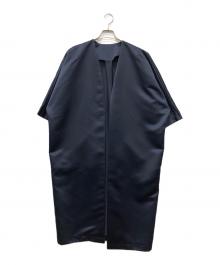 edit & co.（エディットアンドコー）の古着「Satin Coat」｜ネイビー