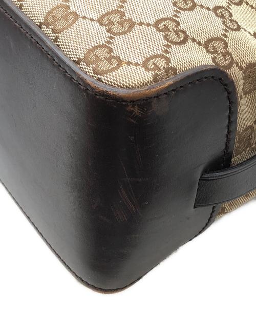 GUCCI（グッチ）GUCCI (グッチ) GGキャンパス トートバッグ ブラウン サイズ:下記参照の古着・服飾アイテム