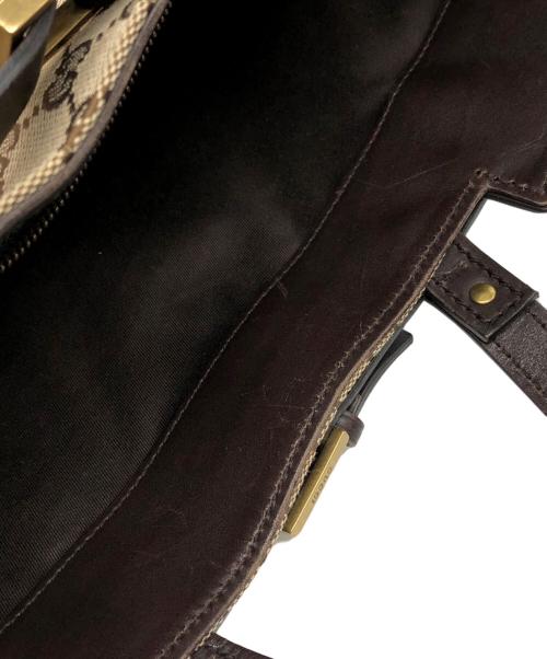 GUCCI（グッチ）GUCCI (グッチ) GGキャンパス トートバッグ ブラウン サイズ:下記参照の古着・服飾アイテム