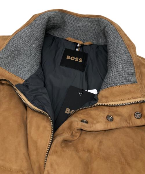 BOSS（ボス）BOSS (ボス) T-Mest スウェードレザーダウンベスト ブラウン サイズ:50の古着・服飾アイテム