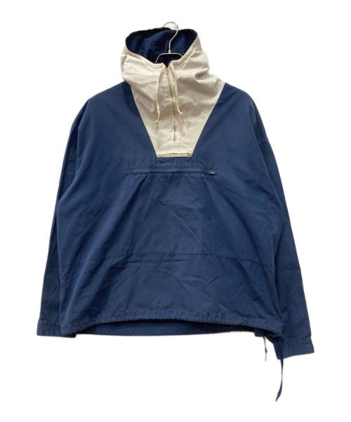 J.CREW（ジェイクルー）J.CREW (ジェイクルー) バイカラーコットンアノラックパーカー ネイビー サイズ:Mの古着・服飾アイテム