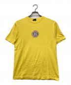 INDEPENDENTインディペンデント）の古着「アイアンクロスプリントTシャツ」｜イエロー