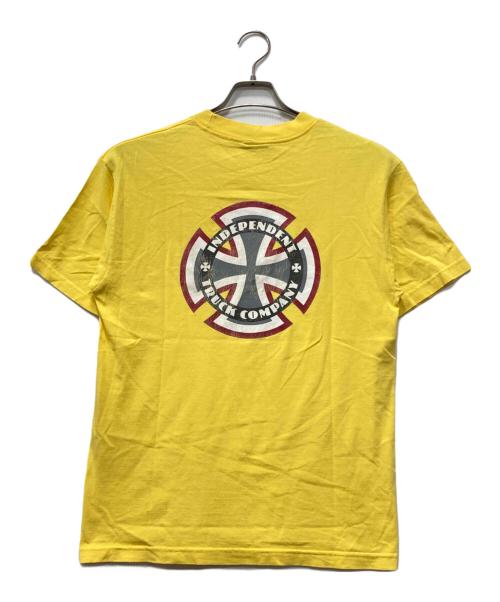 INDEPENDENT（インディペンデント）INDEPENDENT (インディペンデント) アイアンクロスプリントTシャツ イエロー サイズ:Mの古着・服飾アイテム