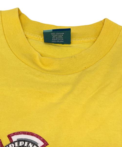 INDEPENDENT（インディペンデント）INDEPENDENT (インディペンデント) アイアンクロスプリントTシャツ イエロー サイズ:Mの古着・服飾アイテム