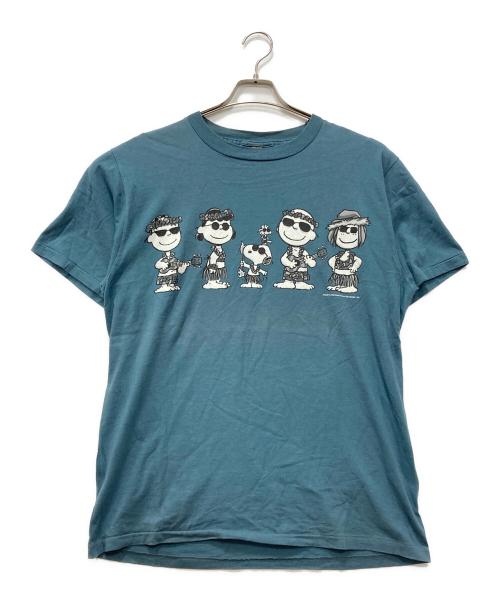 90'S PEANUTS（90年代ピーナッツ）90'S PEANUTS (90年代ピーナッツ) キャラクタープリントTシャツ グリーン サイズ:Lの古着・服飾アイテム