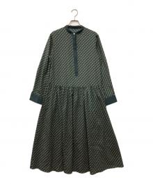 23区（ニジュウサンク）の古着「【洗える】Ratti チェーンモチーフ ワンピース」｜グリーン