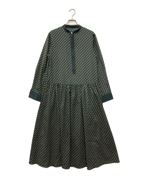 23区（ニジュウサンク）23区 (ニジュウサンク) 【洗える】Ratti チェーンモチーフ ワンピース グリーン サイズ:40の古着・服飾アイテム