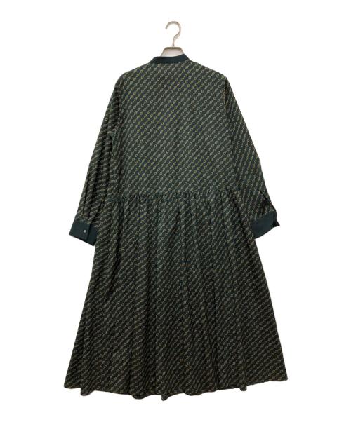 23区（ニジュウサンク）23区 (ニジュウサンク) 【洗える】Ratti チェーンモチーフ ワンピース グリーン サイズ:40の古着・服飾アイテム