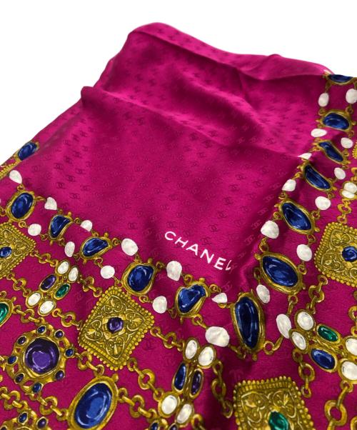 CHANEL（シャネル）CHANEL (シャネル) シルクスカーフ ピンクの古着・服飾アイテム