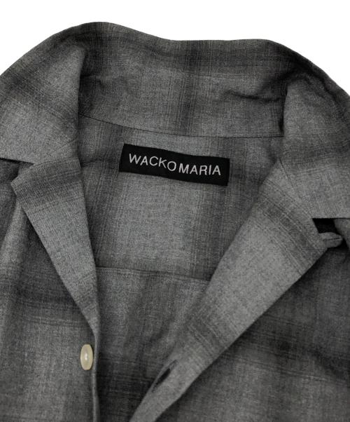 WACKO MARIA（ワコマリア）WACKO MARIA (ワコマリア) オンブレチェックS/Sオープンカラーシャツ グレー サイズ:Lの古着・服飾アイテム