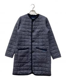 LAVENHAM（ラベンハム）の古着「LAVENSTER LONGLINE ROUND COLLAR COAT」｜ネイビー