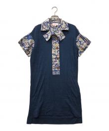 Vivienne Westwood RED LABEL（ヴィヴィアンウエストウッドレッドレーベル）の古着「半袖シャツワンピース」｜ネイビー