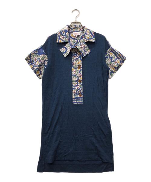 Vivienne Westwood RED LABEL（ヴィヴィアンウエストウッドレッドレーベル）Vivienne Westwood RED LABEL (ヴィヴィアンウエストウッドレッドレーベル) 半袖シャツワンピース ネイビー サイズ:2の古着・服飾アイテム