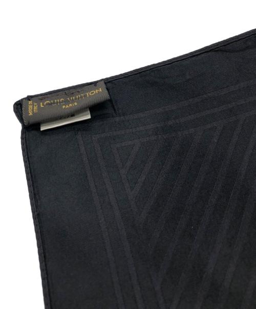 LOUIS VUITTON（ルイ ヴィトン）LOUIS VUITTON (ルイ ヴィトン) シルクスカーフ ネイビーの古着・服飾アイテム