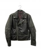 GAPギャップ）の古着「ラムレザーダブルライダースジャケット」｜ブラック