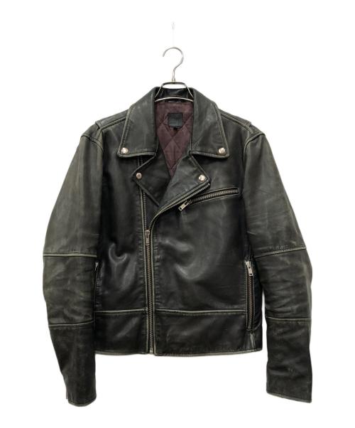 GAP（ギャップ）GAP (ギャップ) ラムレザーダブルライダースジャケット ブラック サイズ:Mの古着・服飾アイテム