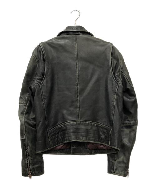 GAP（ギャップ）GAP (ギャップ) ラムレザーダブルライダースジャケット ブラック サイズ:Mの古着・服飾アイテム