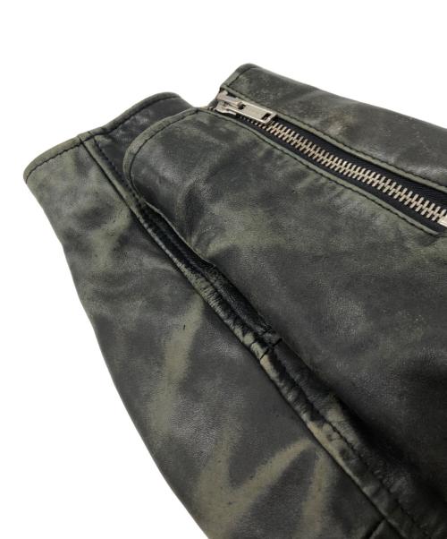 GAP（ギャップ）GAP (ギャップ) ラムレザーダブルライダースジャケット ブラック サイズ:Mの古着・服飾アイテム