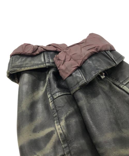 GAP（ギャップ）GAP (ギャップ) ラムレザーダブルライダースジャケット ブラック サイズ:Mの古着・服飾アイテム