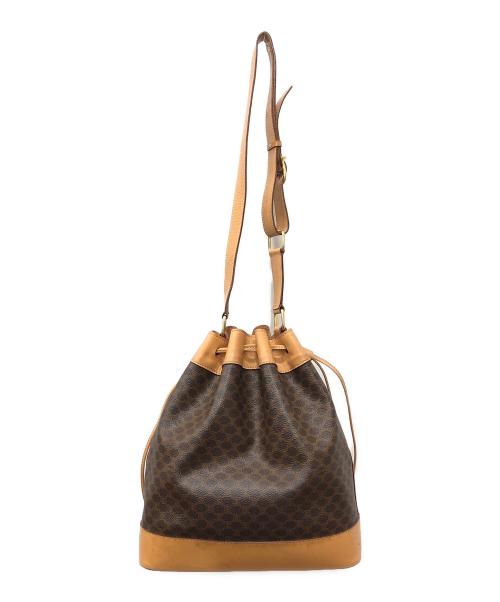 CELINE（セリーヌ）CELINE (セリーヌ) マカダム巾着ショルダーバッグ ブラウン サイズ:下記参照の古着・服飾アイテム