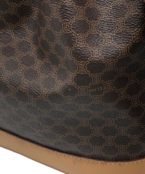 CELINE（セリーヌ）CELINE (セリーヌ) マカダム巾着ショルダーバッグ ブラウン サイズ:下記参照の古着・服飾アイテム