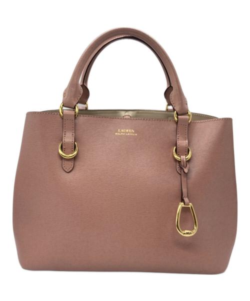 LAUREN RALPH LAUREN（ローレンラルフローレン）LAUREN RALPH LAUREN (ローレンラルフローレン) 2WAYショルダーバッグ ピンクの古着・服飾アイテム