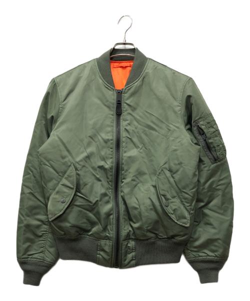 AVIREX（アヴィレックス）AVIREX (アヴィレックス) コマーシャルロゴ MA1 カーキ サイズ:Lの古着・服飾アイテム