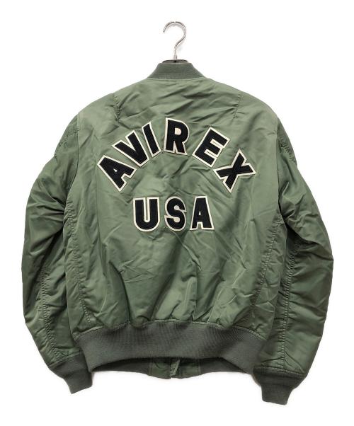 AVIREX（アヴィレックス）AVIREX (アヴィレックス) コマーシャルロゴ MA1 カーキ サイズ:Lの古着・服飾アイテム