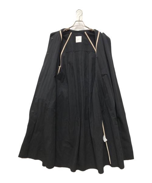 magali（マガリ）MAGALI (マガリ) リネン混ロングコート ブラック サイズ:下記参照の古着・服飾アイテム